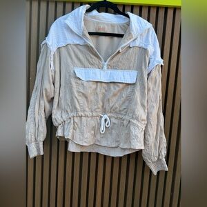 FP Movement by Free People Tan and White Utility Jacket